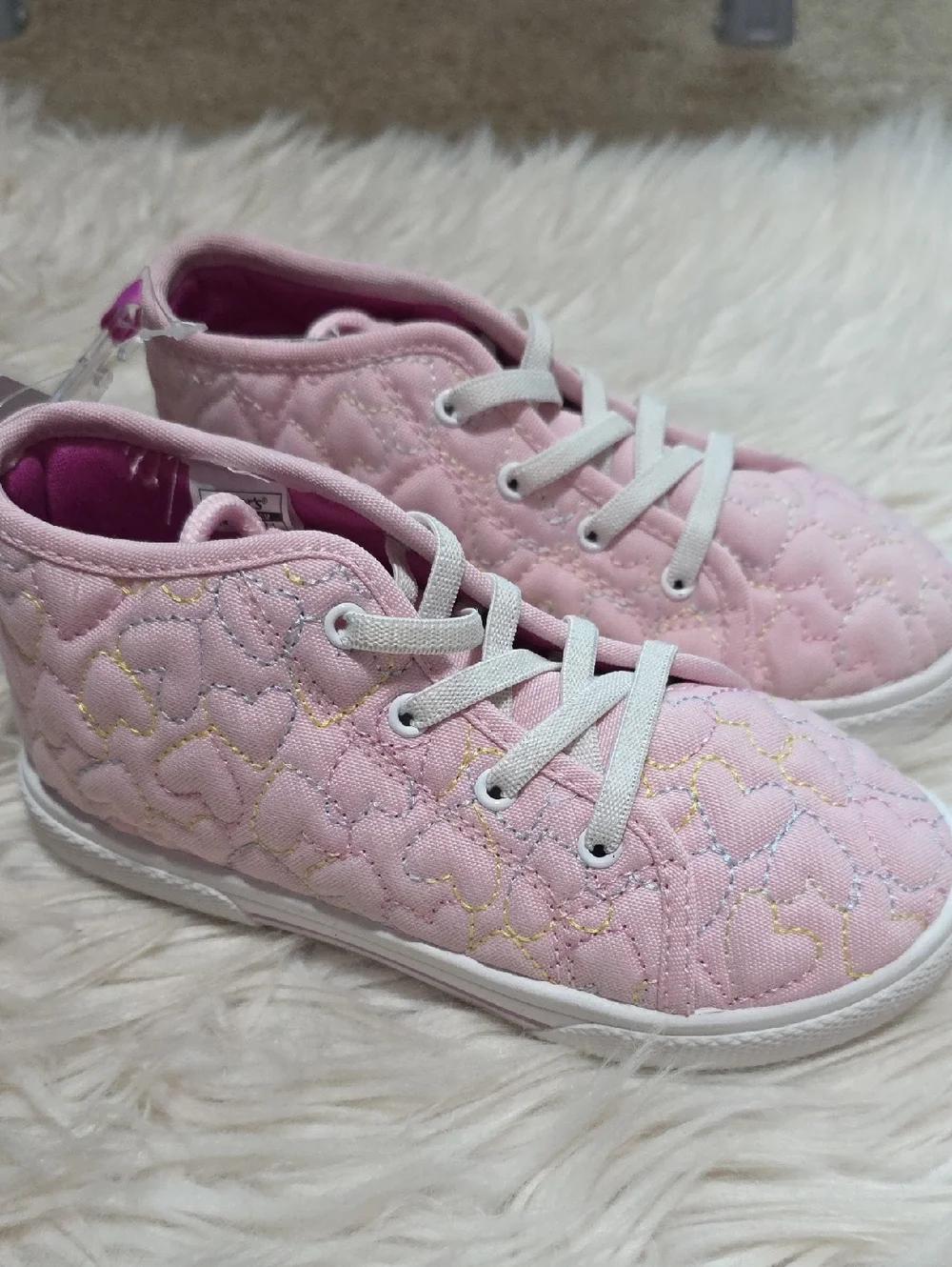 NWT Carter's Ginger Quilted Heart High Top Sneakers- 11